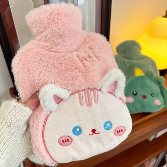 Cute 1000ml PVC Hot Water Bags / Bottles with Plush Cover