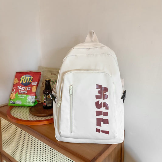 Simple College Style Premium Waterproof Trendy Student Backpack