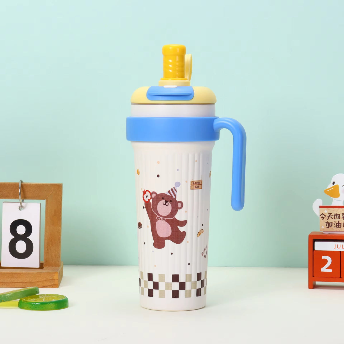 Cute 750ml Cartoon Premium Stainless Steel 316 Insulated Thermal Vacuum Cup Tumbler Sri Lanka