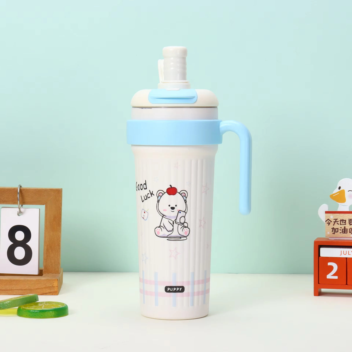 Cute 750ml Cartoon Premium Stainless Steel 316 Insulated Thermal Vacuum Cup Tumbler Sri Lanka