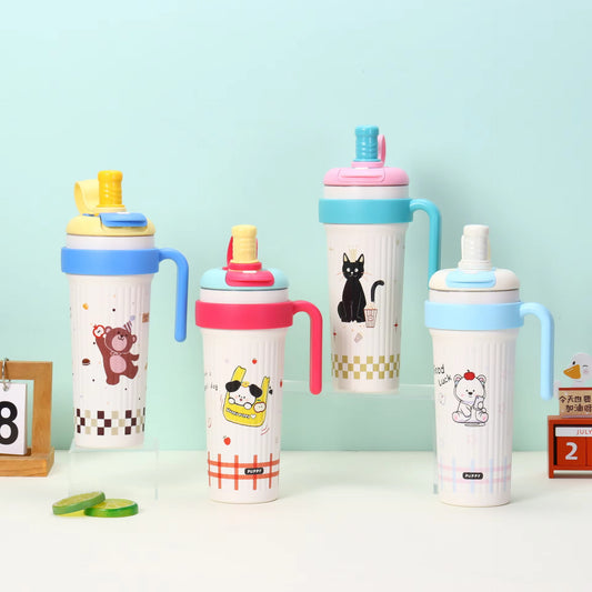 Cute 750ml Cartoon Premium Stainless Steel 316 Insulated Thermal Vacuum Cup Tumbler Sri Lanka