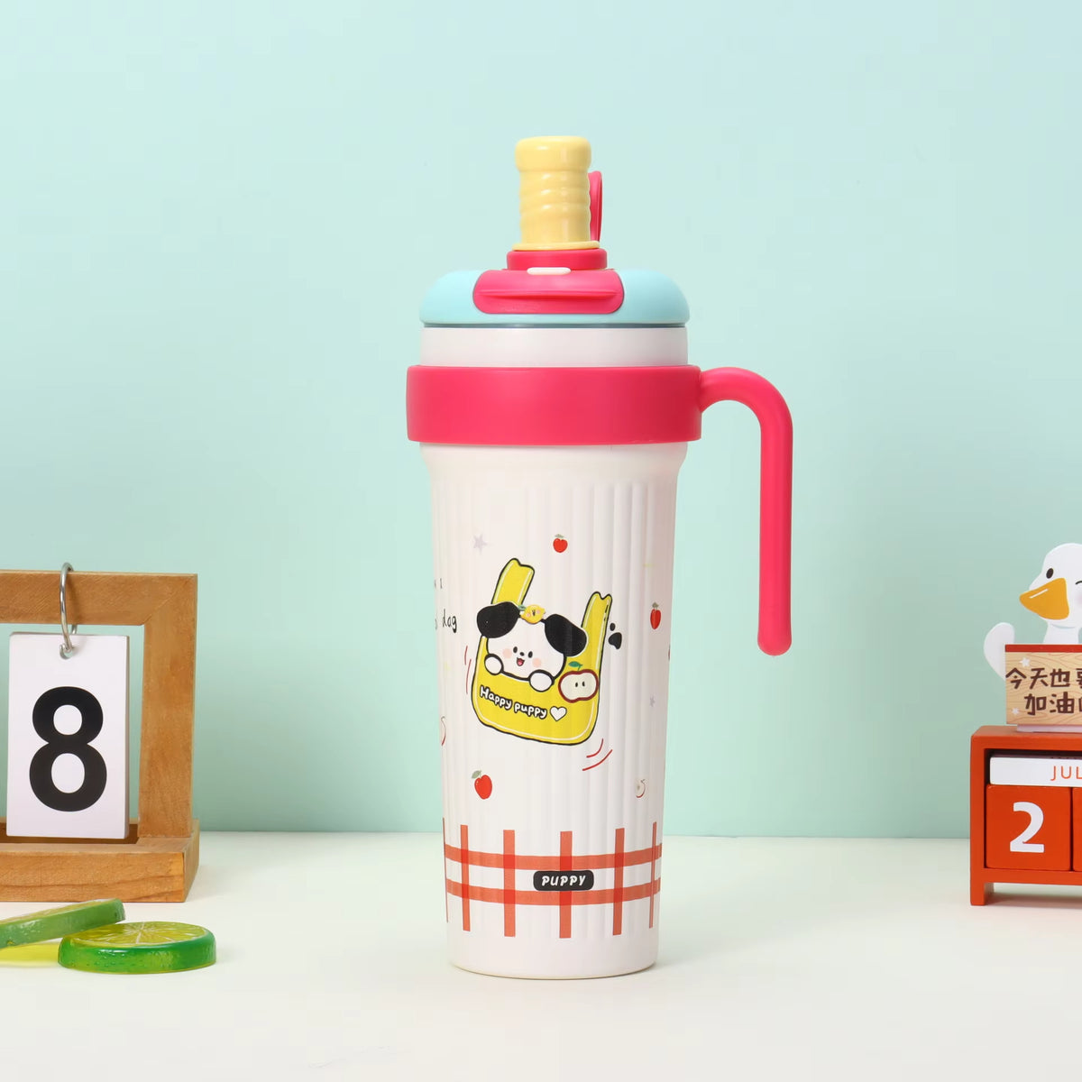 Cute 750ml Cartoon Premium Stainless Steel 316 Insulated Thermal Vacuum Cup Tumbler Sri Lanka