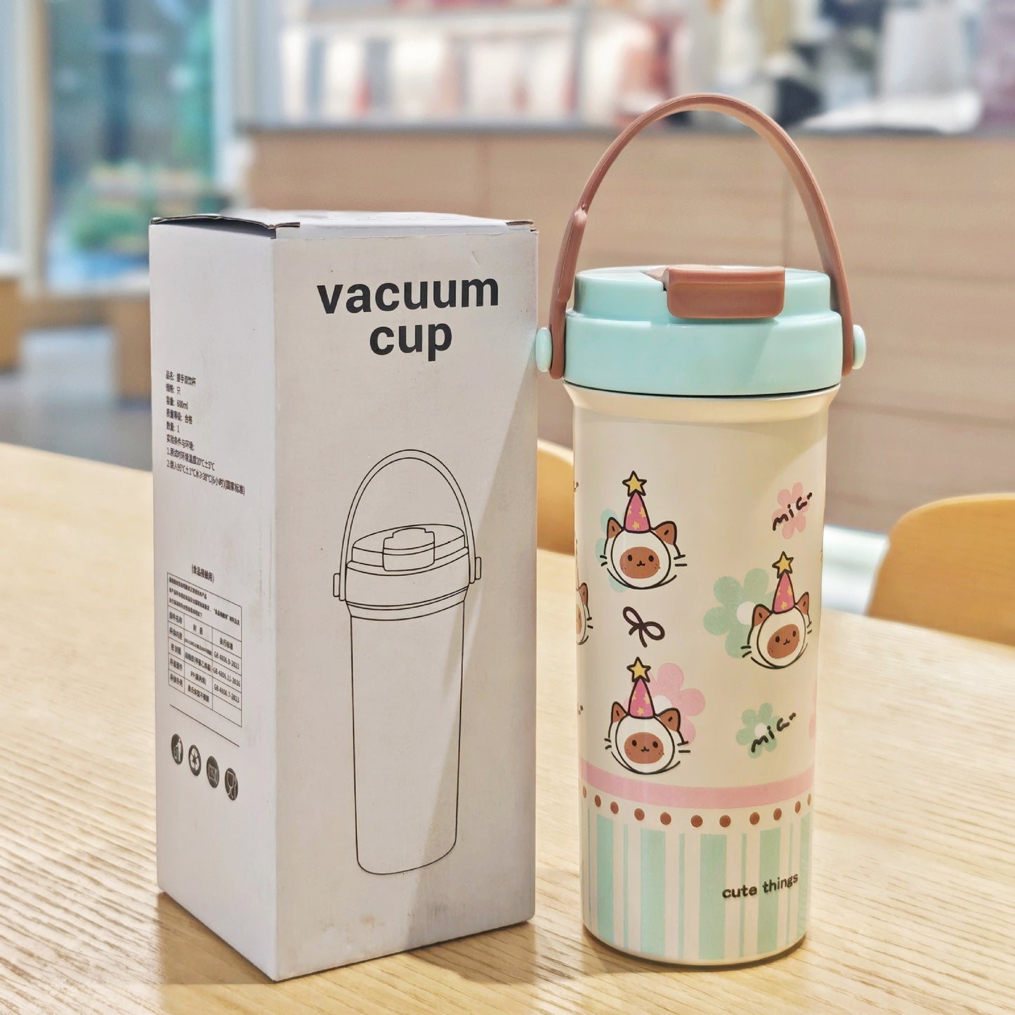 Cute Portable 600 ml Stainless Steel Insulated Thermal Vacuum Cup Tumbler Sri Lanka
