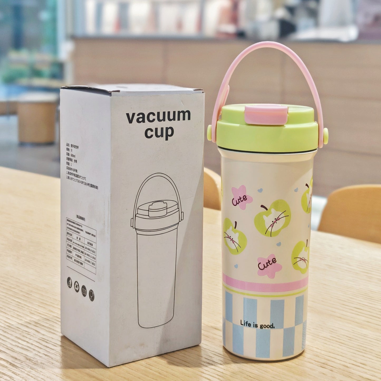 Cute Portable 600 ml Stainless Steel Insulated Thermal Vacuum Cup Tumbler Sri Lanka