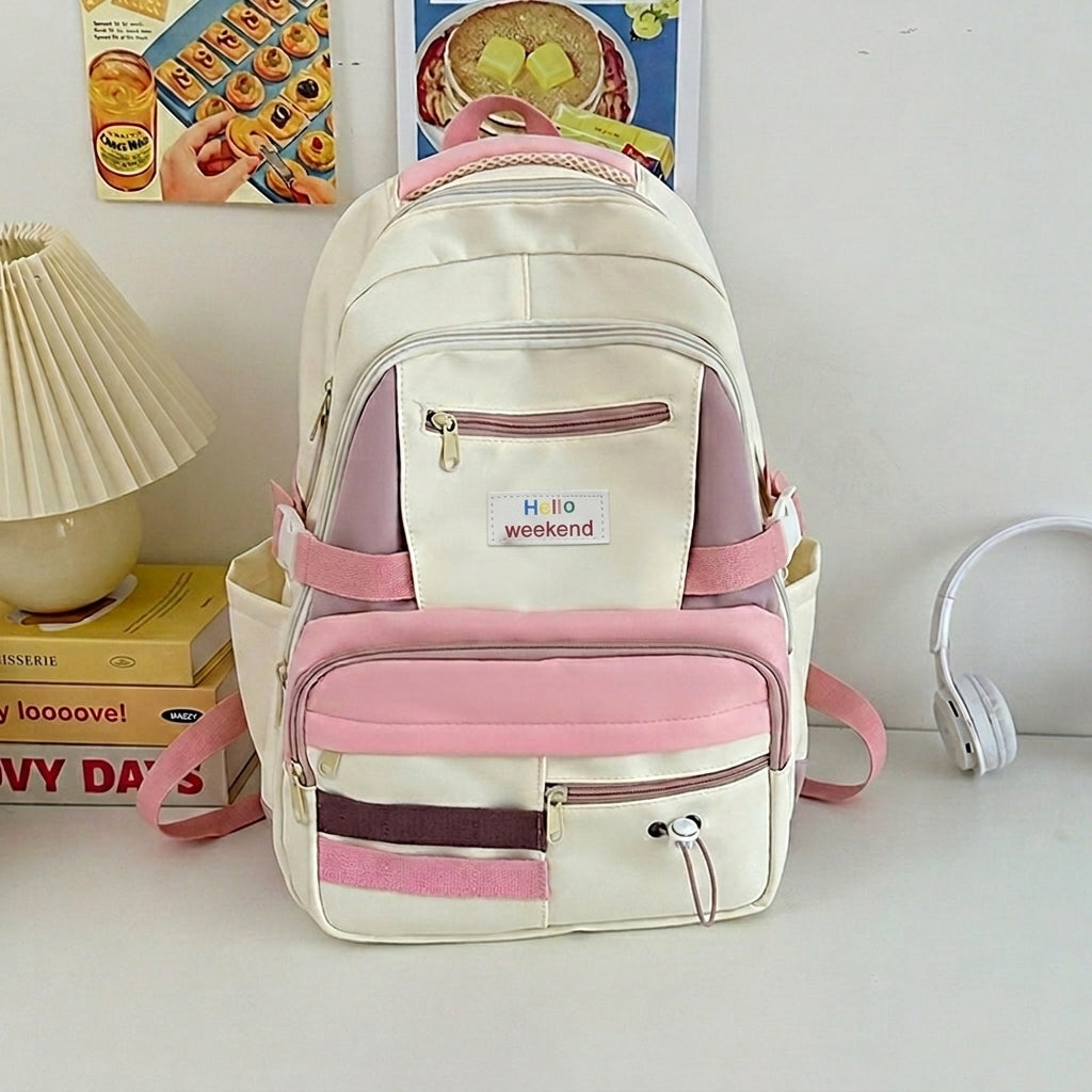 Cute Premium Waterproof College Style Multi-pocket Trendy Student Backpack Sri Lanka