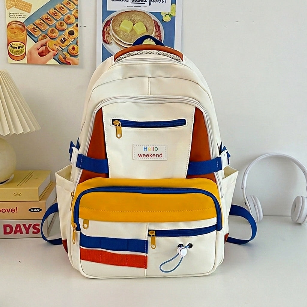 Cute Premium Waterproof College Style Multi-pocket Trendy Student Backpack Sri Lanka
