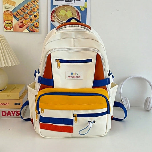 Cute Premium Waterproof College Style Multi-pocket Trendy Student Backpack Sri Lanka