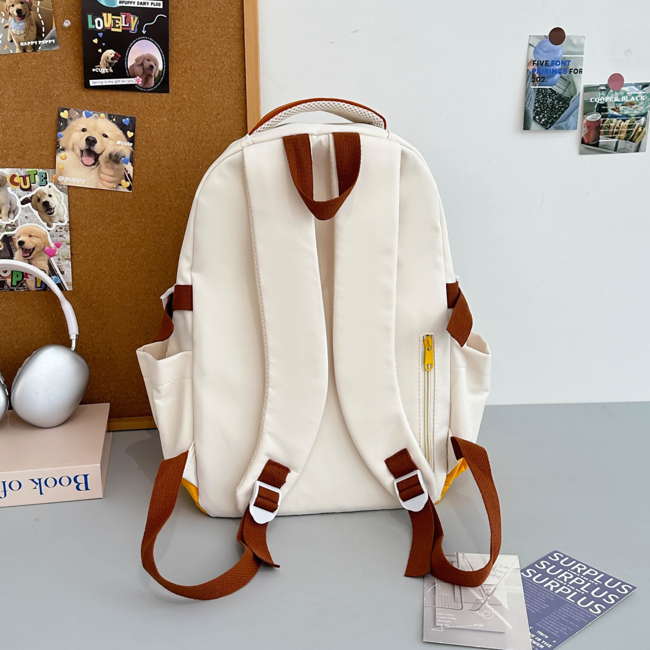 Cute Premium Waterproof College Style Multi-pocket Trendy Student Backpack Sri Lanka