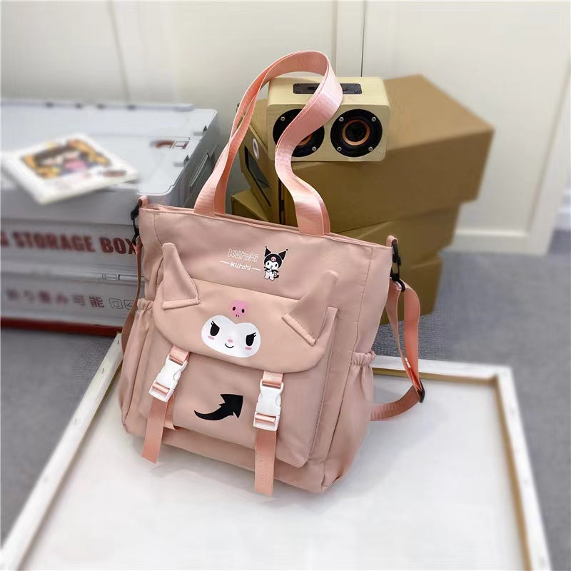 Girls Cute Korean Style Kuromi Shoulder Bag / Class Bag
