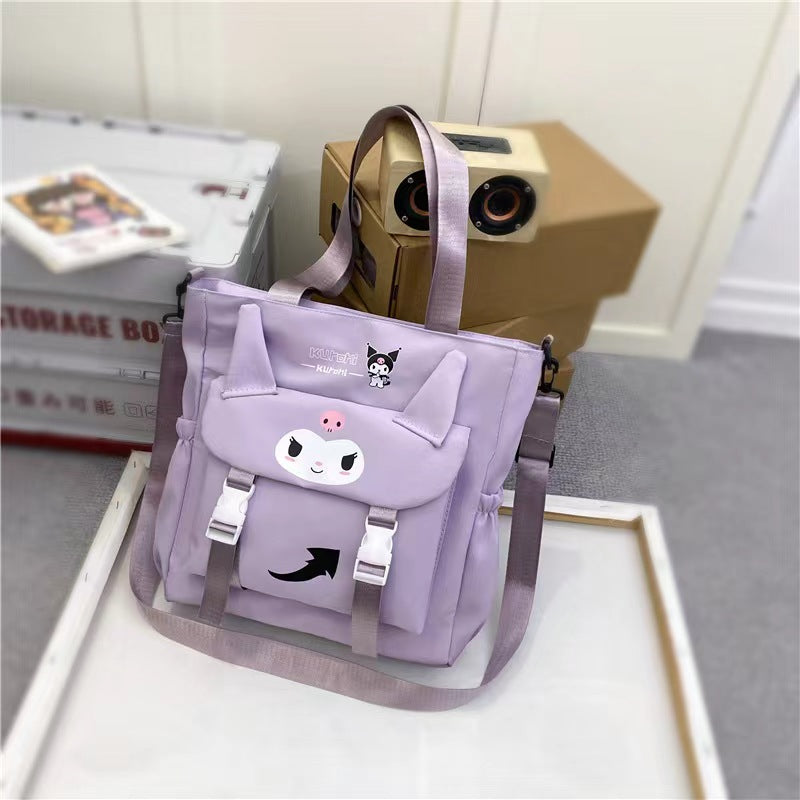Girls Cute Korean Style Kuromi Shoulder Bag / Class Bag
