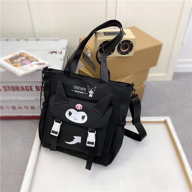 Girls Cute Korean Style Kuromi Shoulder Bag / Class Bag