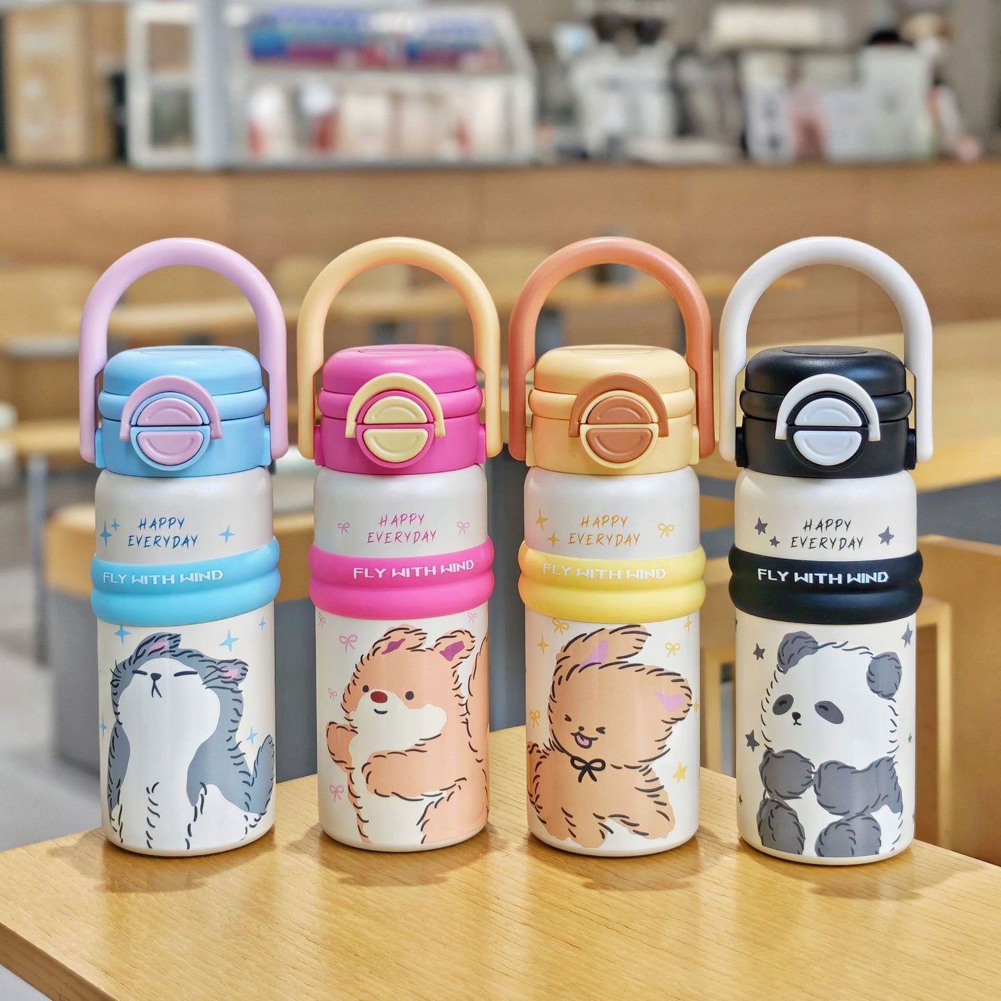 Cute Cartoon Premium Stainless Steel Insulated Thermal Vacuum Cup Tumbler 550ml