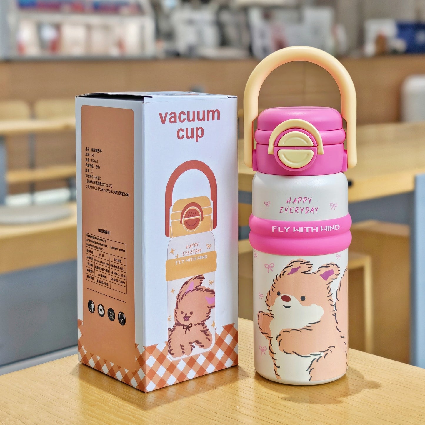 Cute Cartoon Premium Stainless Steel Insulated Thermal Vacuum Cup Tumbler 550ml