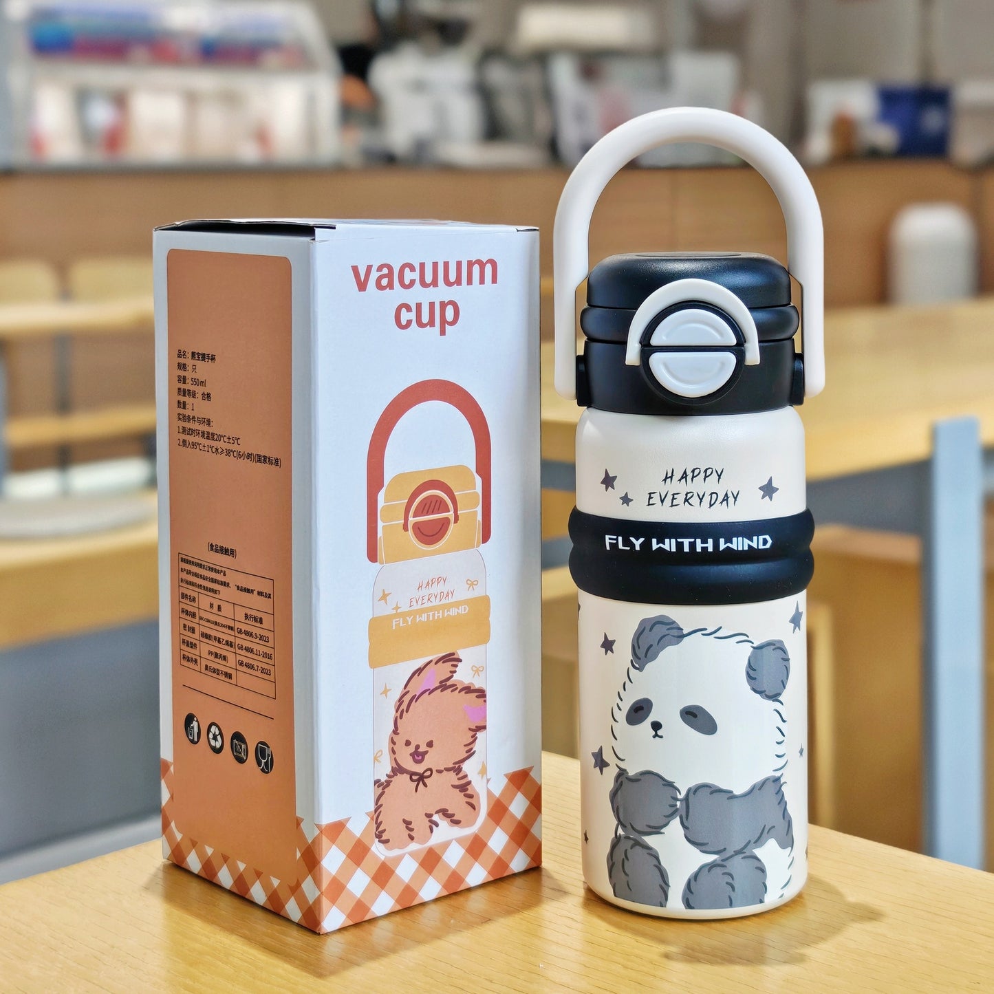 Cute Cartoon Premium Stainless Steel Insulated Thermal Vacuum Cup Tumbler 550ml